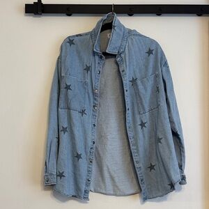 Star Pattern Denim Shirt